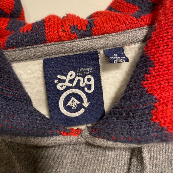 NWOT LRG Grey and Plaid Hoodie - Picture 2 of 6